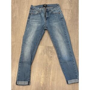 IRIS JEANS Los Angeles Women's Blue Denim Skinny Jeans Size 3 Cuffed